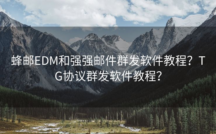 蜂邮EDM和强强邮件群发软件教程？TG协议群发软件教程？