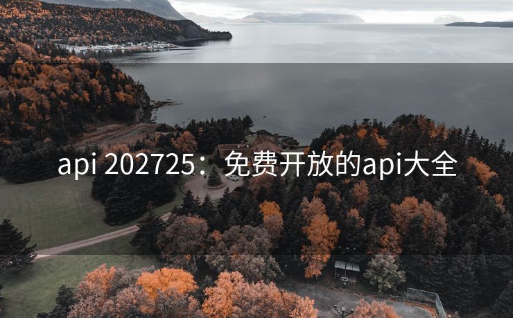 api 202725：免费开放的api大全